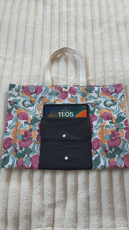 Wavy Floral Tote